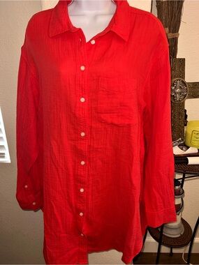 GAP Red Weekend Tunic